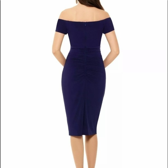 𝅺xscape Off the Shoulder Sheath Dress NWT Size 8 - Picture 3 of 13